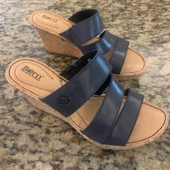 Born Cork Wedge Sandal Size 8 - Picture 3 of 4